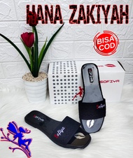 Hana Zakiyah Sandal SOFIYA RAJUT FASHION KOREAN STYLE  FLAT Kualitas Premium RINGAN/ FREE BOX SOFIYA