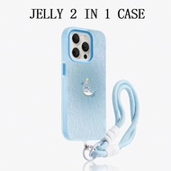 GANTUNGAN 2 In 1 Small Whale Jelly Lanyard Xiaomi 15T Pro C65 C75 C71 C85 Casingbiru F7 poco M7 Plus