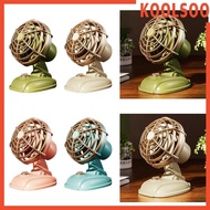 [Koolsoo] Small USB Desk Fan Mini Fan Retro Portable Silent 2 Speeds Cooling Fan Desktop Table Fan for Outdoor and Indoor Desktop Table