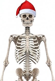 Gejoy 12 ft Skeleton Santa Hat Christmas Skeleton Giant Santa Hat Holiday Skeleton Costume Accessori