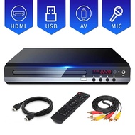 เครื่องเล่น DVD เครื่องเล่นแผ่น เครื่องเล่นดีวีดี DVD VCD CD USB RW+HDMI Player เครื่องเล่นmp3 เครื่องเล่นวิดีโอพร้อมสาย HDMI และช่องต่อไมโครโฟน