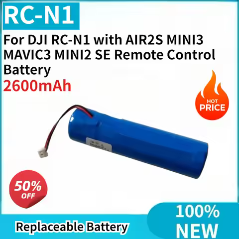 High Capacity Brand-New 2600mAh Replaceable Battery for DJI RC-N1 with AIR2S MINI3 MAVIC3 MINI2 SE R