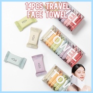 ✅ [SG] Disposable Compression Face Towel/ 14Pcs Travel Facial Cleaning Towel/ Soft &amp; Skin-Friendly Disposable Towel