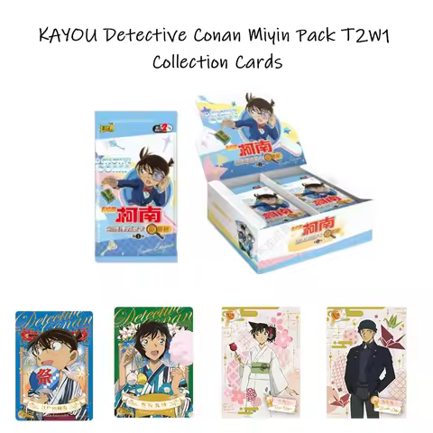 KAYOU Detective Conan Miyin Pack Tier2 Wave1 Collection Cards - Holo Rare Mystery Anime Cards Kids P