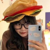 Cute Burger Hat Creative Funny Beret Cartoon Show Hat