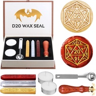 DND Wax Seal Stamp, Fantasy D20 Dice Wax Seal Kit, Ideal Gifts for Dungeons and Dragons/D&D Adventur