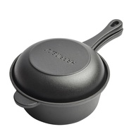 18cm Cast iron Dutch oven dual-purpose pot uncoated non-rust enamel pot kitchen dual-purpose frying pan small soup pot 18cm One