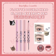 🇲🇾ReadyStock花洛莉亚眉笔双头眉笔染眉膏Flortte Eyebrow Pencil Eyebrow Color Liquid EyeBrow Tattoo Pen Waterproof E