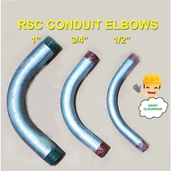 RSC Conduit Elbow 1/2 3/4 1 G.I. Galvanized Rigid Steel Conduit Electrical Pipe Fittings