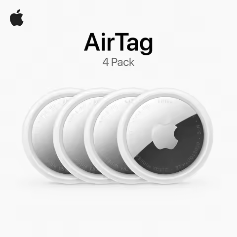 Apple AirTag 4 Pack Bluetooth Tracker for Keys Bags Luggage Wallets, Find My Compatible, Authorized 