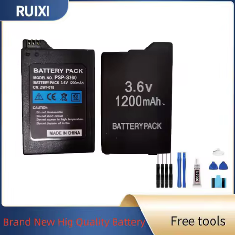 RUIXI PSP-S360 1200mAh 2400mAh 3600Ah Battery For Sony PSP2000 PSP3000 PSP-S360 PlayStation Portable