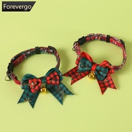 FOREVERGO Christmas Cat Bell Collar Adjustable Soft Lucky Charm Vibrant Color Cat Jewelry Party Cost