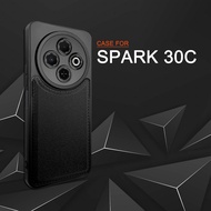 EllaStuff Case Tecno Spark 30C Softcase PREMIUM LEATHER BLACK Casing Tecno Spark 30C