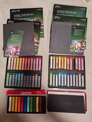 <共59支> 2盒Mungyo Gallery Artists' Soft Pastels 24色高級軟性粉彩+ JOYTITI軟性乾粉彩條12色 軟性粉彩 畫具