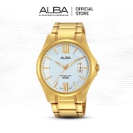 Alba Jam Tangan Pria AS9948 Sapphire Quartz Stainless Steel Gold