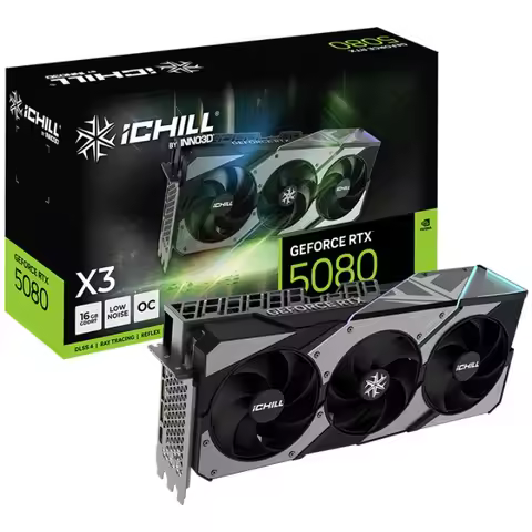RTX 5080 X3 Sunday night, Super Ice Dragon 16G DLSS 4 desktop graphics card, computer design computi