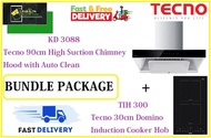 TECNO HOOD AND HOB BUNDLE PACKAGE FOR ( KD 3088 &amp; TIH 300 ) / FREE EXPRESS DELIVERY