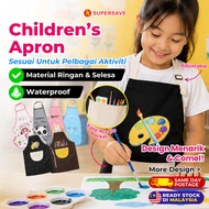 SUPERSAVE Colorful Children Apron Non-Woven Fabric Painting Baking Kids Apron Budak Painting Art Kit