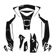 สติกเกอร์ป้องกันถังน้ำมันสกู๊ตเตอร์สำหรับ Pcx 160 2025มอเตอร์ไซค์สติกเกอร์คาร์บอนไฟเบอร์/ยางน้ำมันเช