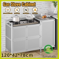 Stainless Steel Kitchen Storage Cabinet Sets kichen Sink Base Simple Cabinet Stove Storage Cupboard 