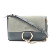 【二手】Chloe Chloe單肩包，藍色麂皮，Faye 小號單肩包，女士，二手 B