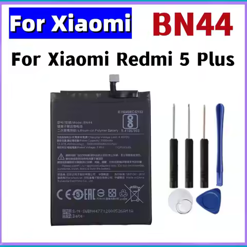BN44 4000mAh Battery For Xiaomi Redmi 5 Plus BN44 High Quality Phone Replacement Batteries +Tools