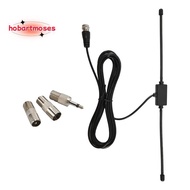 FM Radio Antenna FM F-Head Sheep Horn Antenna for Car FM TV Radio Station 75 Ohms F Female to TV3.5 
