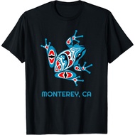 Monterey Red Blue Frog Pnw Native American California T-Shirt