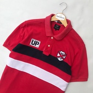Renoma Original Men's Poloshirt Red Second Branded Thrift Collar Shirt