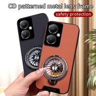 For Vivo S20 S19 S18 S17 S16 E X200 X100 S X90 Pro IQOO Neo 9 Z9 Turbo Z8X case Faux Leather Metal G