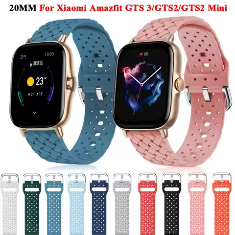 20mm Watch Band For Amazfit Bip GTS 2e Straps Silicone Wristband Bracelet For Xiaomi Huami Amazfit G
