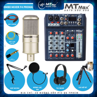 Combo thu âm karaoke livestream đỉnh cao siêu phẩm 2024 Mixer F4 Pro Max II và Micro K200 tặng full