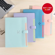 A4 Multi-Layer Accordion Folder Cute Smile File Storage Bag New Simple Design Beg Fail Akrilik Berla