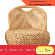 YQ5 Handmade Straw&amp;Rattan Furniture Tatami Seats Japanese Zaisu Chair for Living Room Asian Traditional Leisure Lazy