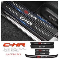 Toyota C-HR Car Door Sill Sticker Anti-Scratch Carbon Fiber leather Sticker Trunk Protector Stickers