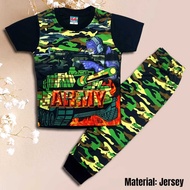 Kids 2-12 Years Full Print AIR-FORCE Army Askar Jersey Kid Pajamas Baju Tidur Sleepwear Budak Lelaki