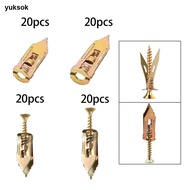 [yuksok] 20Pcs Drywall ,Self Drill Anchor ,Self Tapping Screws ,Drywall Plug Combination,