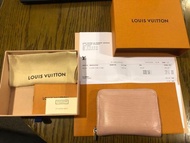 LV M61206 粉紅水波紋零錢包(真品附上購買證明）