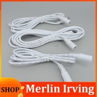 QB13LA2 1/1.5/3/5m white 12V DC male to female 5.5x2.1mm extend Cable jack Power Adapter supply 22aw