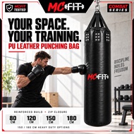 MCFIT PU Leather Punching Bag 80 120 150 180cm Boxing Muay Thai Home Gym Heavy Duty Options