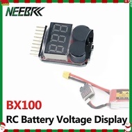 BX100 1-8S 2 in 1 Battery Voltage Power Display Low Alarm Buzzer Meter Tester Monitor Checker For RC