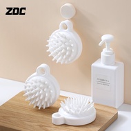 ZDC Round Brush Scalp Shampoo Brush Massage Silicone Shampoo Brush Massager Comb Scalp Clean Brush