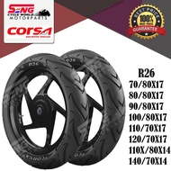 CORSA TYRES TIRES TUBELESS R26  70/80 17 80/80 17 90/80 17 100/80 17 110/70 17 120/70 17 SCOOTER NVX