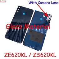 TOP Glass Material For Asus Zenfone 5 2018 ZE620KL 5Z ZS620KL Back Battery Cover With Camera Lens  Housing Case Repair Parts