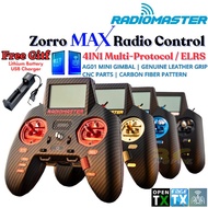 RadioMaster Zorro Max Edition AG01 Mini Hall Gimbals JP4IN1 Multi-protocol Radio Transmitter (Mode 2