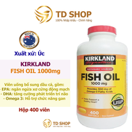 [NK Mỹ] Viên uống Dầu Cá Kirkland Signature 1000 Mg 400 Viên giúp bảo vệ mắt và hỗ trợ tim mạch - TD