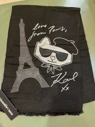 Karl Lagerfeld 黑色圍巾
