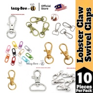 LAZY BEE Silver Tone Zinc Based Alloy Keychain & Keyring Swivel Claps DIY Craft Key Ring