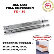 FE 30 Full Extension Double Track Drawer Rail 25 Cm 30 Cm 35 Cm 40 Cm 45 Cm 50 Cm Drawer Rail Track