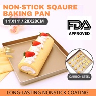 IMP HOUSE BAKING ESSENTIAL CARBON STEEL NON STICK BAKING PAN BAKING TRAY FOR SWISS ROLL BISCUIT 28X2